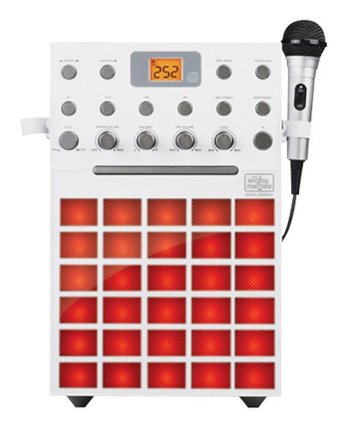 Front. Singing Machine - CD+G Karaoke System - White.