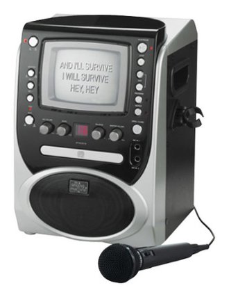 Front. Singing Machine - CD+G Karaoke Machine - Silver.