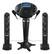 Front. Singing Machine - Bluetooth Pedestal Karaoke System - Black.