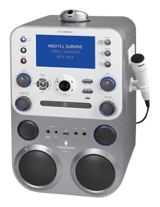 Front. Singing Machine - Bluetooth CD+G Karaoke System - Silver.