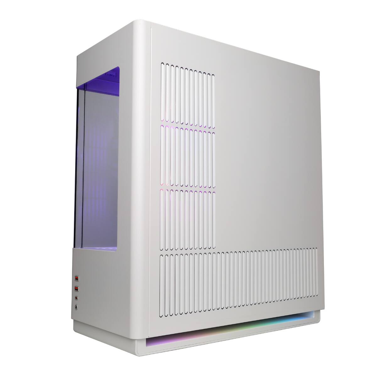 Alt View 13. CyberPowerPC - Gaming Desktop - AMD Ryzen 7 9700F - NVIDIA GeForce RTX 5070 12GB - 32GB DDR5 - 1TB PCIe 4.0 SSD Storage - White.