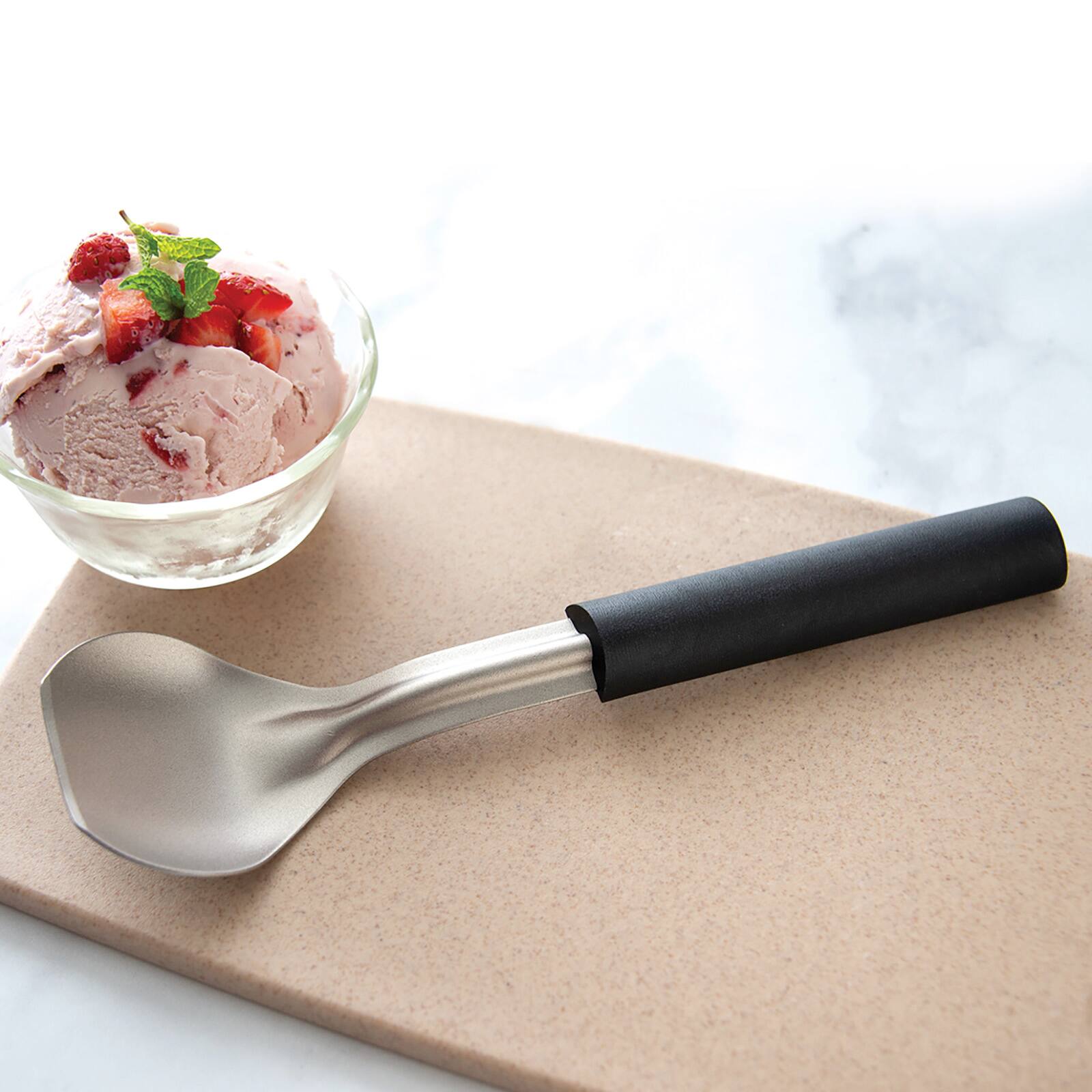 Alt View 1. Rada - Cutlery 9.25-Inch Ice Cream Scoop, Black Handle - Black.