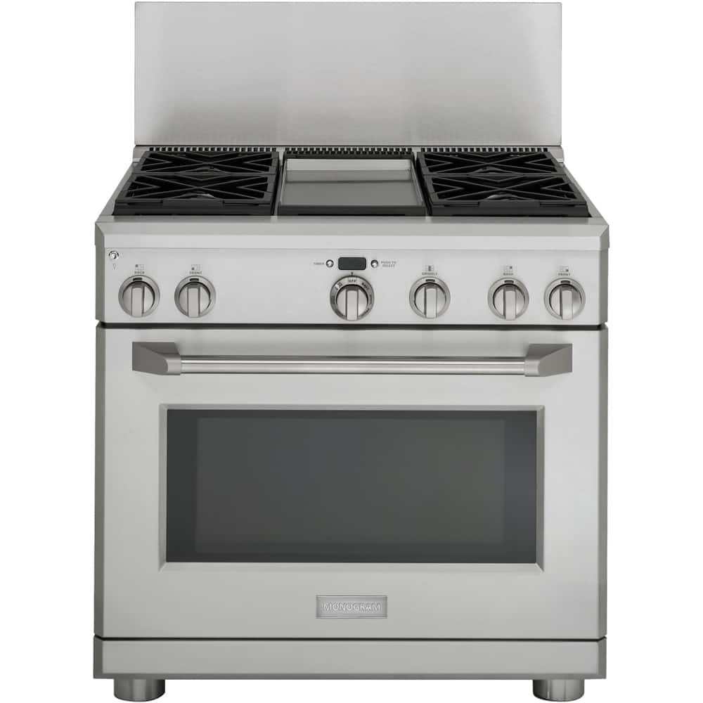 Front. Monogram - Professional Backsplash for Ranges - Silver.