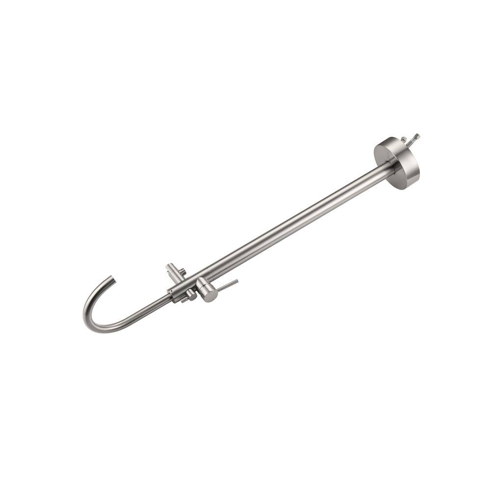 Alt View 3. Elegant Kitchen and Bath - Steven Floor Mounted Roman Tub Faucet with Handshower in Brushed Nickel - Brushed Nickel.