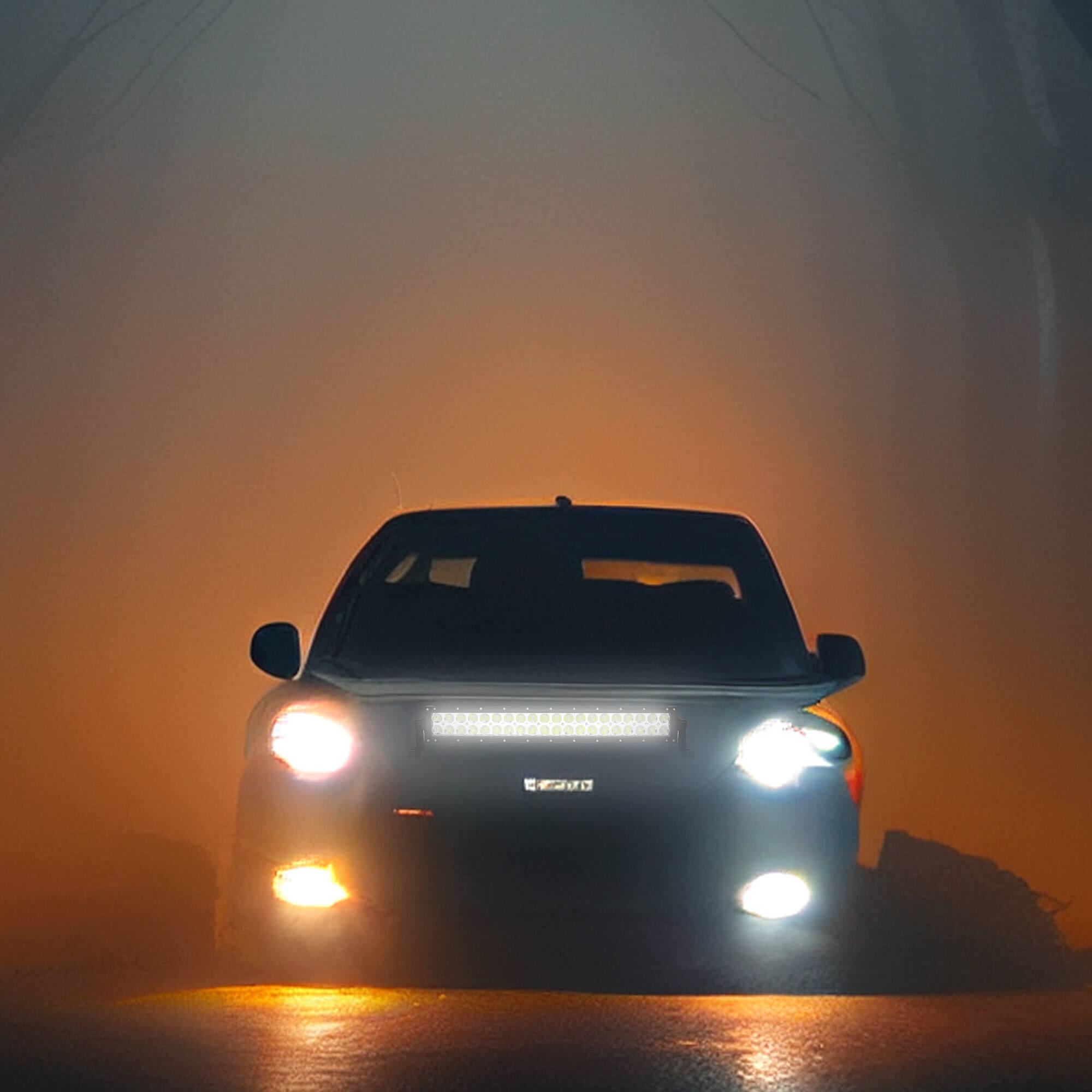 Alt View 2. Pilot Automotive - Pilot Automotive 21.5 Inch Waterproof Dual Row Light Bar with Aluminum Housing - Black.