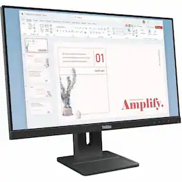 Lenovo - ThinkVision E24-40 24" Class Full HD LED Monitor - 16:9 - 23.8" Viewable - In-plane Switching (IPS) - Raven Black