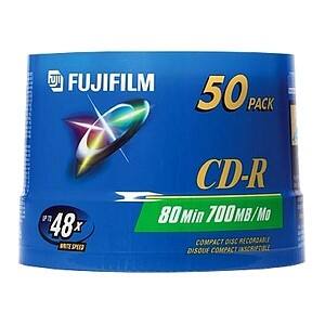 Alt View Standard 20. Fujifilm - CD Recordable Media - CD-R - 48x - 700 MB - 50 Pack Spindle.