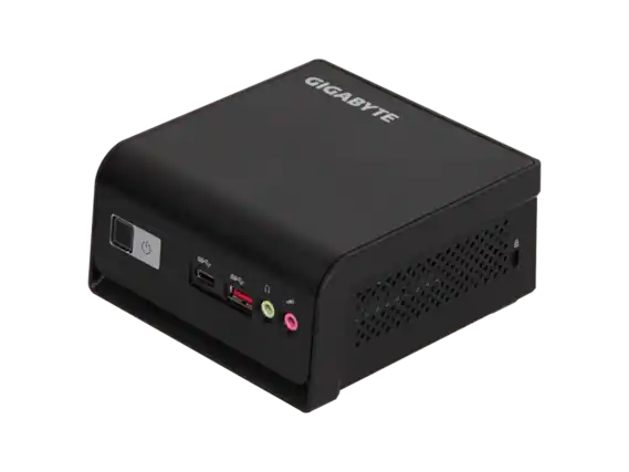 Front. GIGABYTE - GIGABYTE GB-BTIP-N150 Black Ultra Compact Mini PC, Intel® Processor N150, 4C, 6W..
