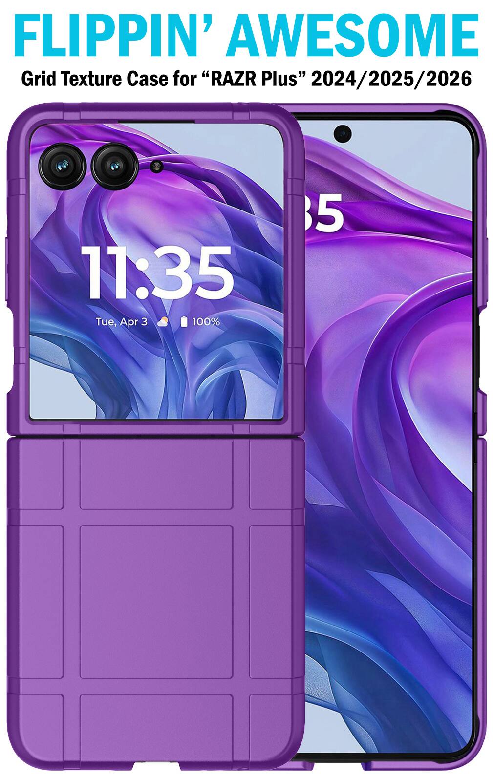 FLIPPIN' AWESOME Grid Texture Case for "RAZR Plus" 2024/2025/2026

11:35 Tue, Apr 3 100%