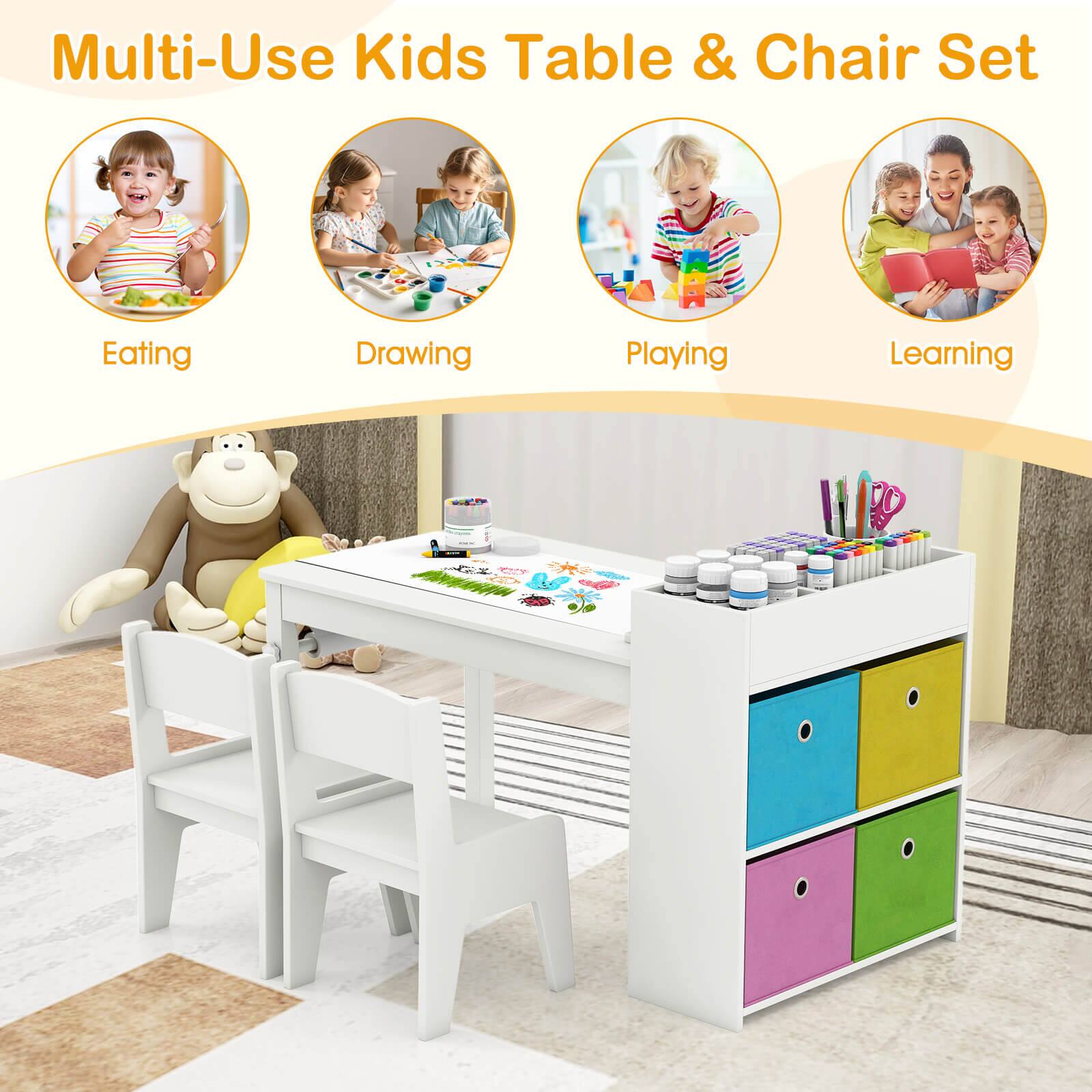Multi-Use Kids Table & Chair Set

Eating  
Drawing  
Playing  
Learning