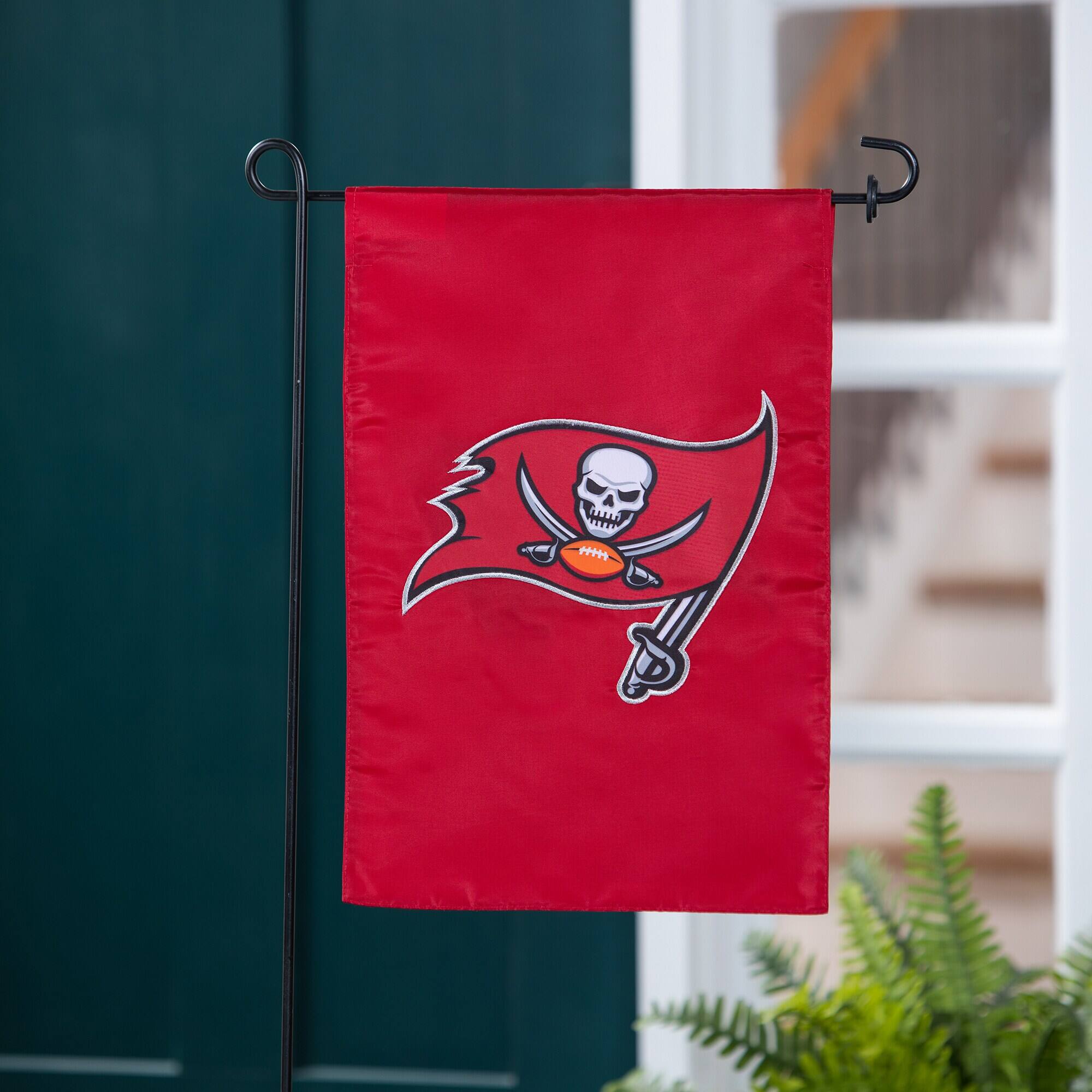 Alt View 1. Evergreen Enterprises - Tampa Bay Buccaneers 12.5" x 18" Double-Sided Garden Flag - Multicolor.