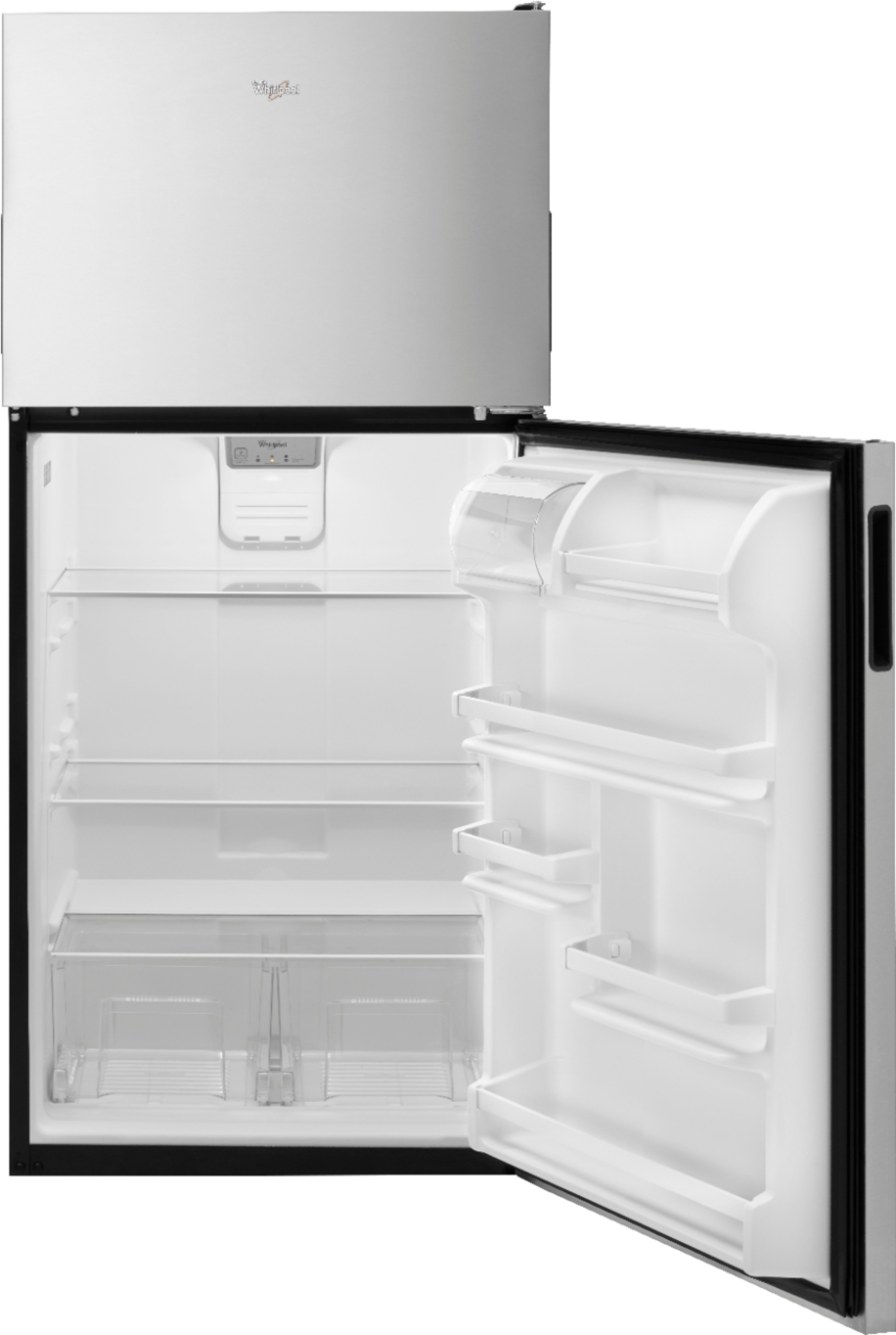 Whirlpool 18.2 Cu. Ft. Top-Freezer Refrigerator Stainless steel Whirlpool Stainless Steel Refrigerator Top Freezer