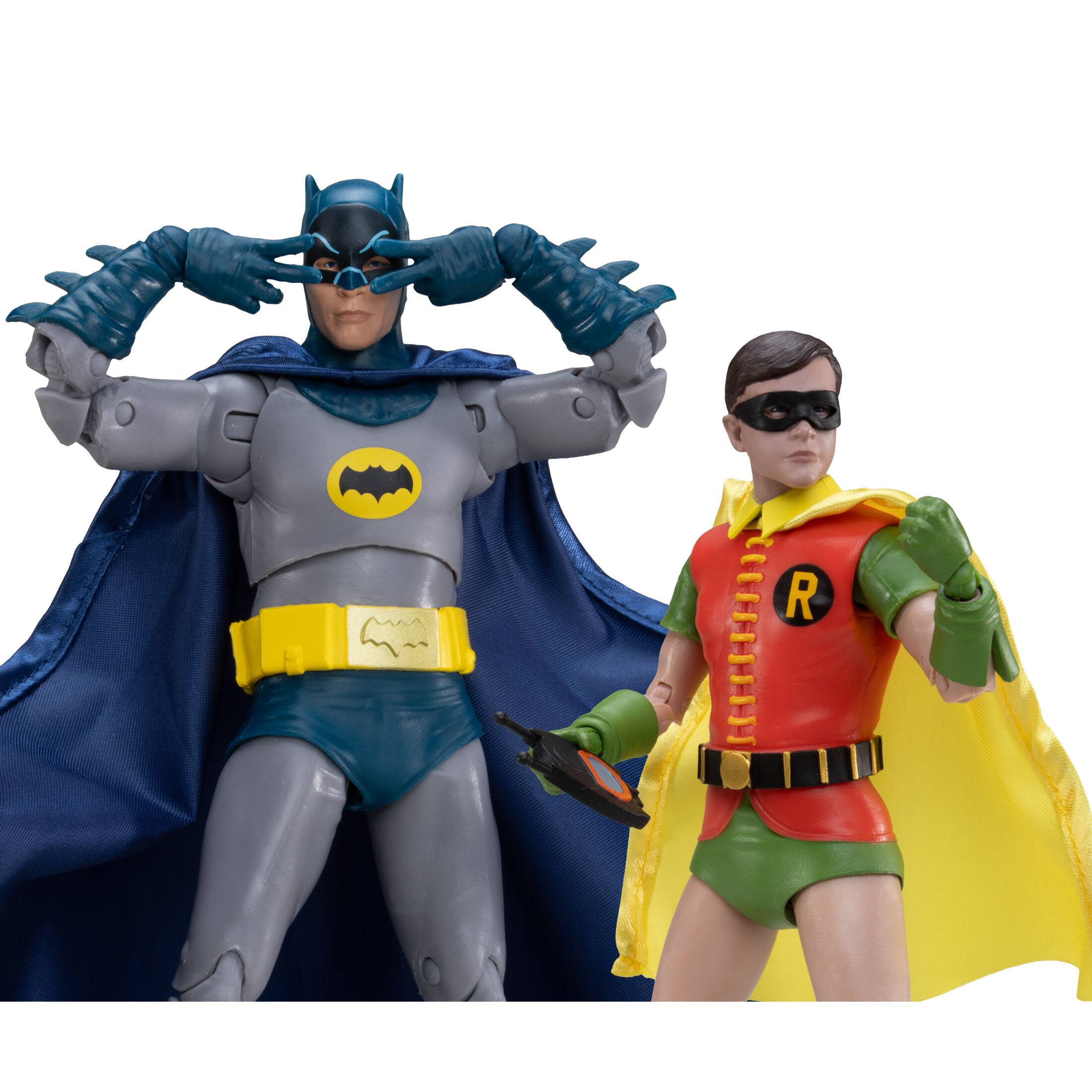 Alt View 4. McFarlane Toys - DC Multiverse 7.1" Batman and 6.9" Robin (Batman Classic TV Series) Action Figure 2 Pack McFarlane Collector Edition #5.