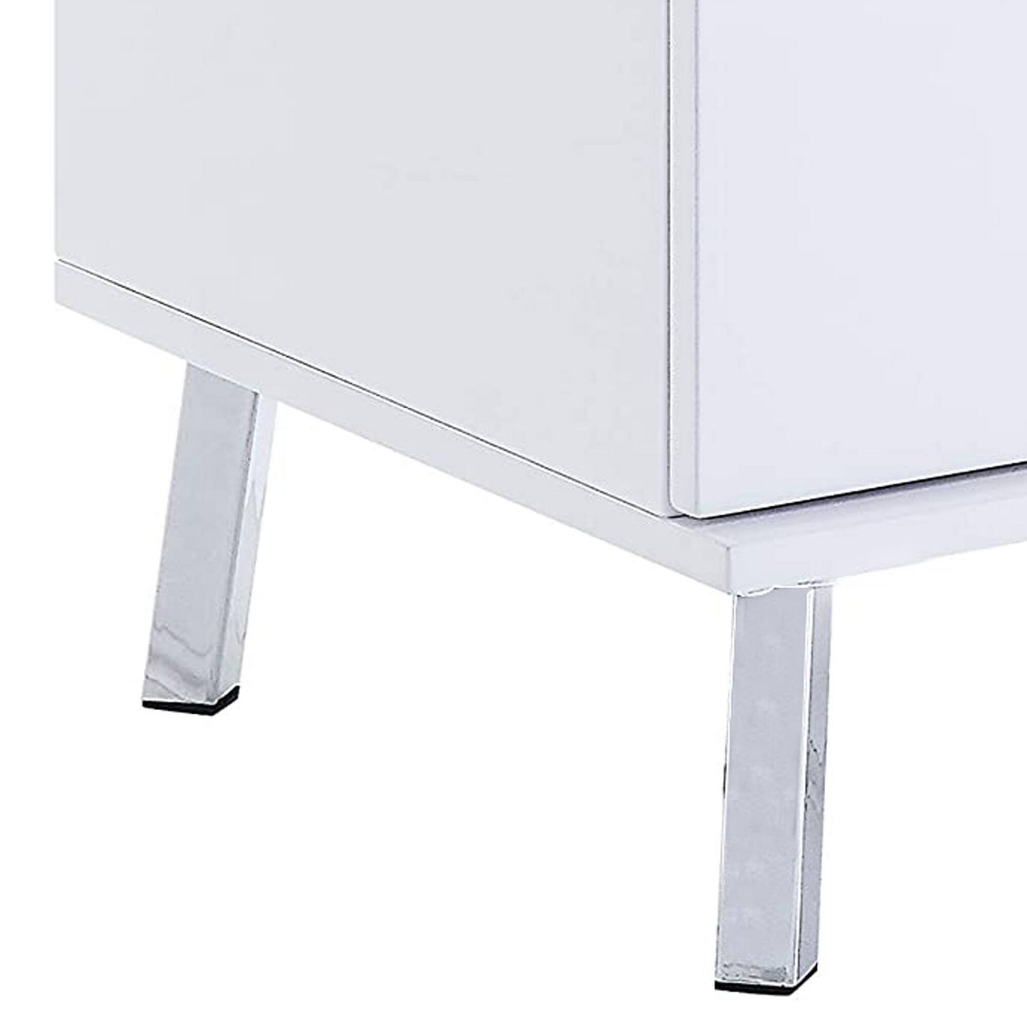 Alt View 2. Manhattan Lane - Transitional Wooden Dual Tone End Table with 2 Drawers - White.
