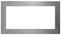30" Built-In Trim Kit for Select GE Microwaves - Stainless Steel - Front_Zoom
