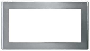 30" Built-In Trim Kit for Select GE Microwaves - Stainless steel - Front_Zoom
