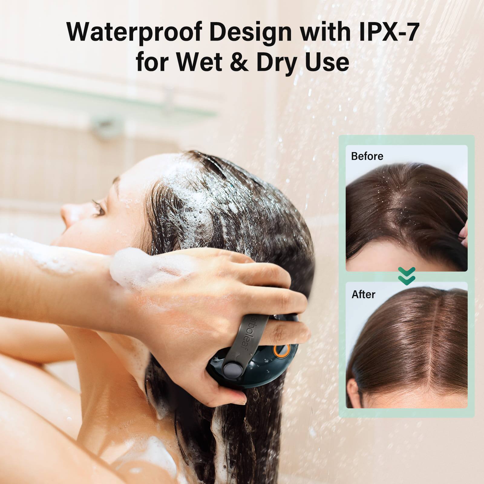 Waterproof Design with IPX-7 for Wet & Dry Use

Before

After