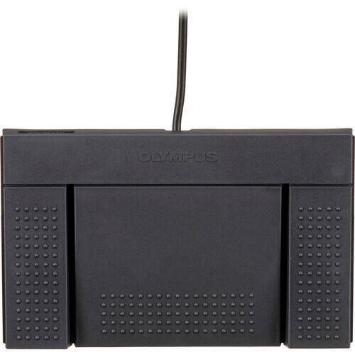 Left. OM System - RS-27H 3-Button USB Footswitch for Hands-Free Dictation, Transcription, Play, Rewind & Fast Forward - Black.