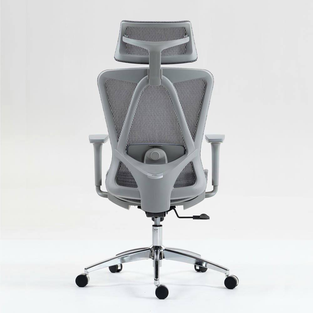 Alt View 2. Kadyn - High Back Mesh Office Chair, 3D Adjustable Armrests, Breathable Ergonomic Design, 360° Swivel, Gray - Gray.
