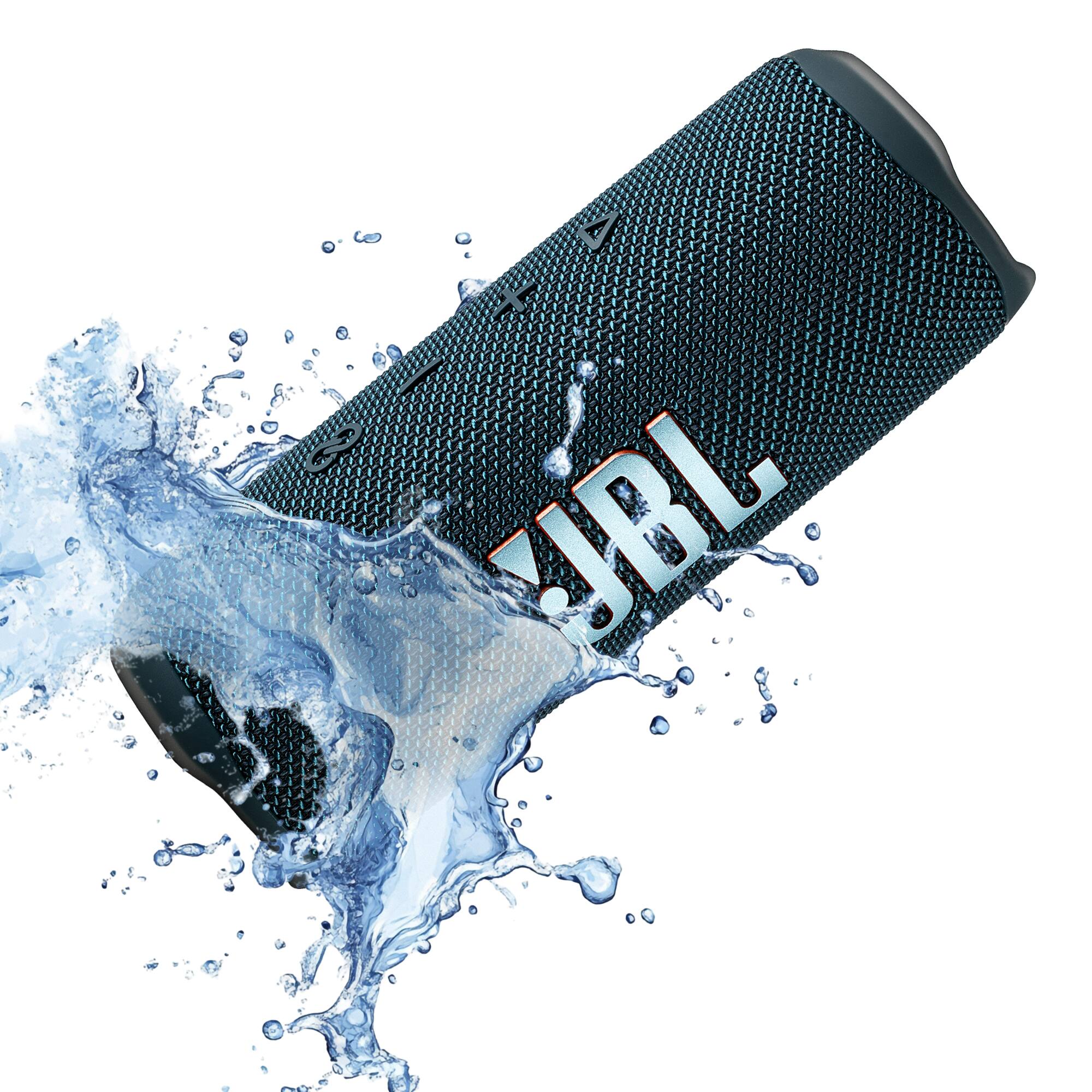 Alt View 5. JBL - JBL Flip 6 Portable Bluetooth Speaker, deep bass, IPX7 waterproof, for home with Travel Case - Blue.
