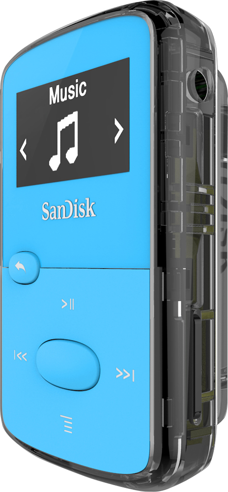 Angle View: SanDisk - Clip Jam 8GB* MP3 Player - Blue