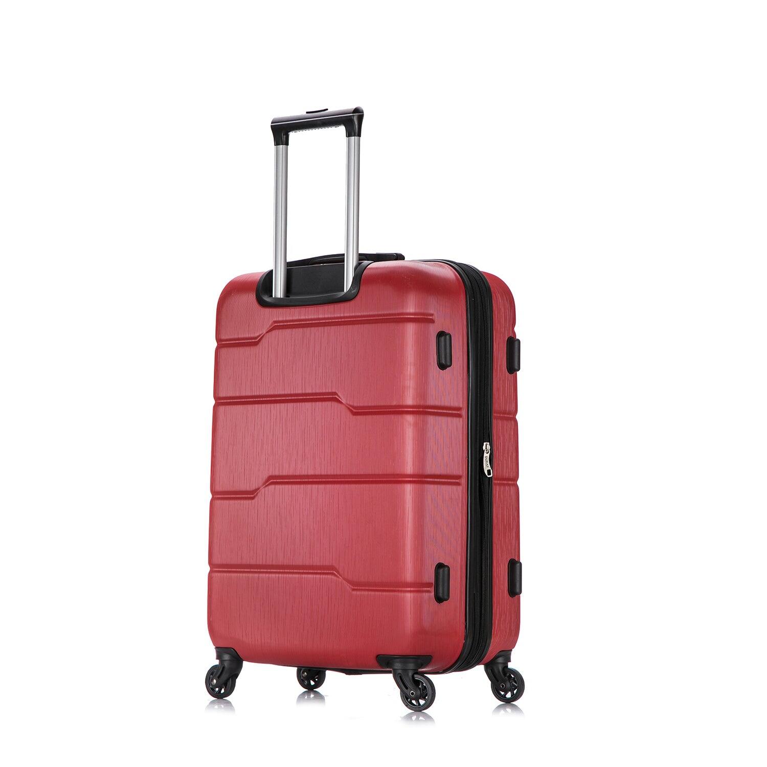Alt View 1. DUKAP - Rodez Lightweight Hardside Spinner Luggage 24" - RED.