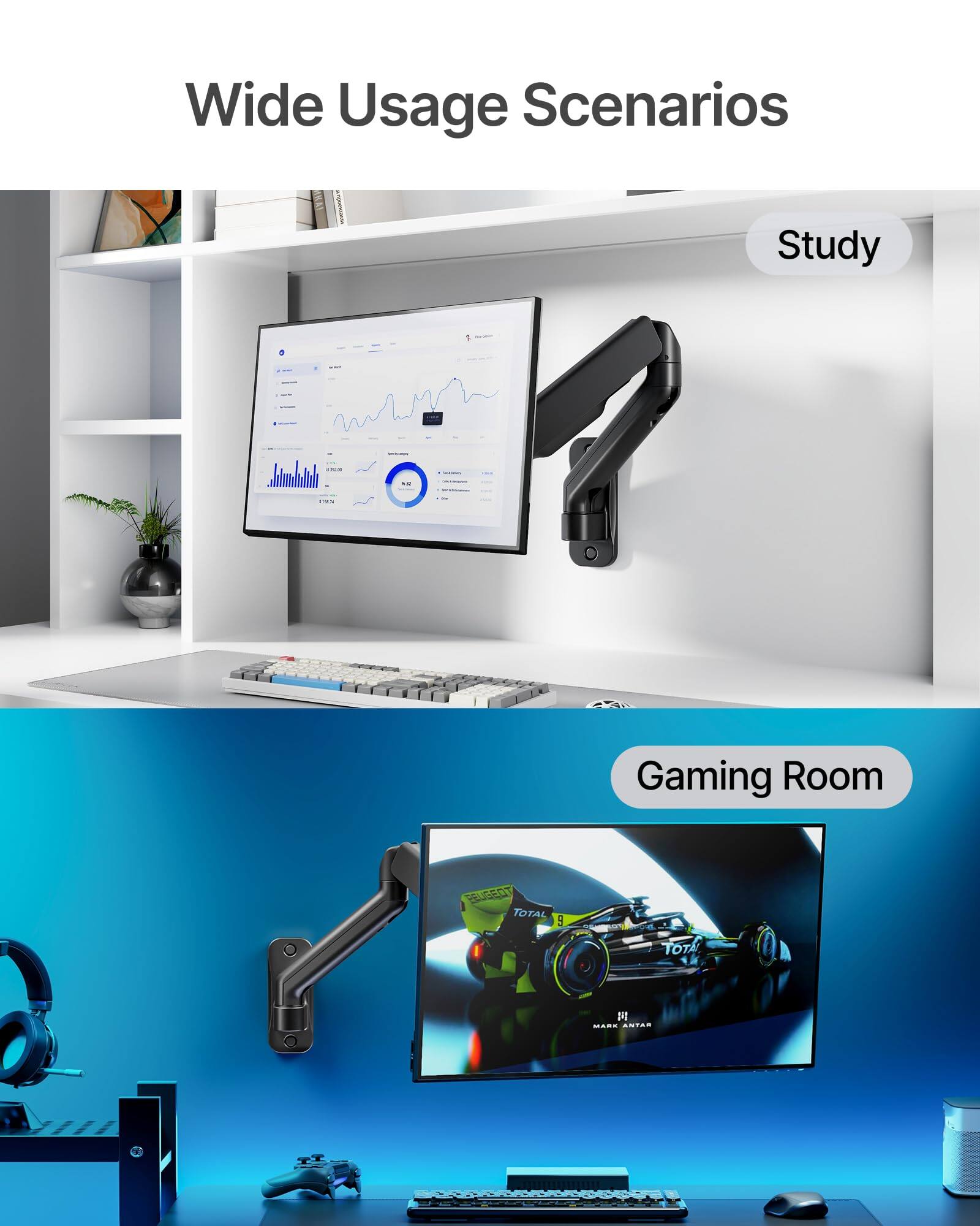 Wide Usage Scenarios

Study

Gaming Room