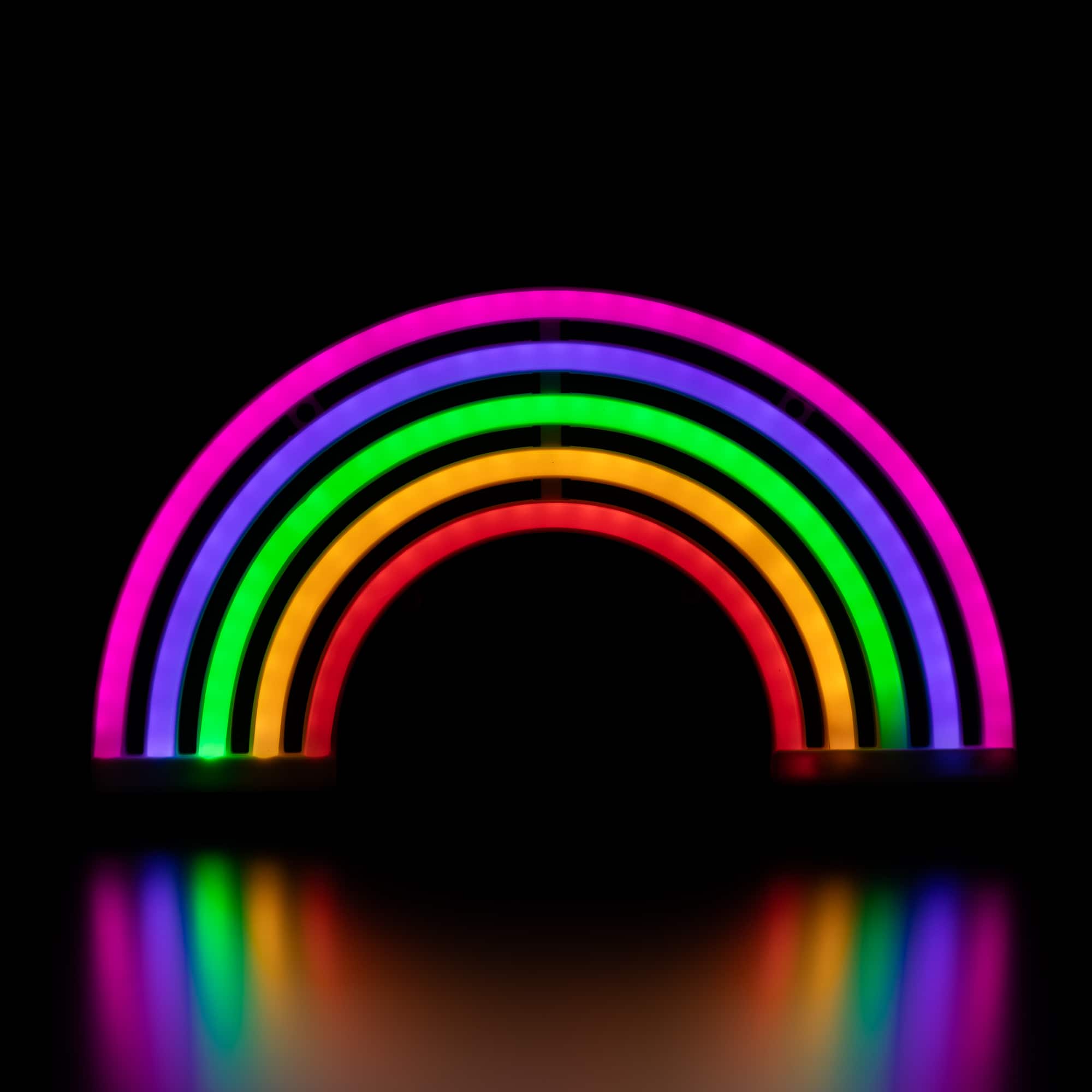 Northlight - LED Rainbow Neon Lighted Wall Art - 12" - Mutlticolor - Multi