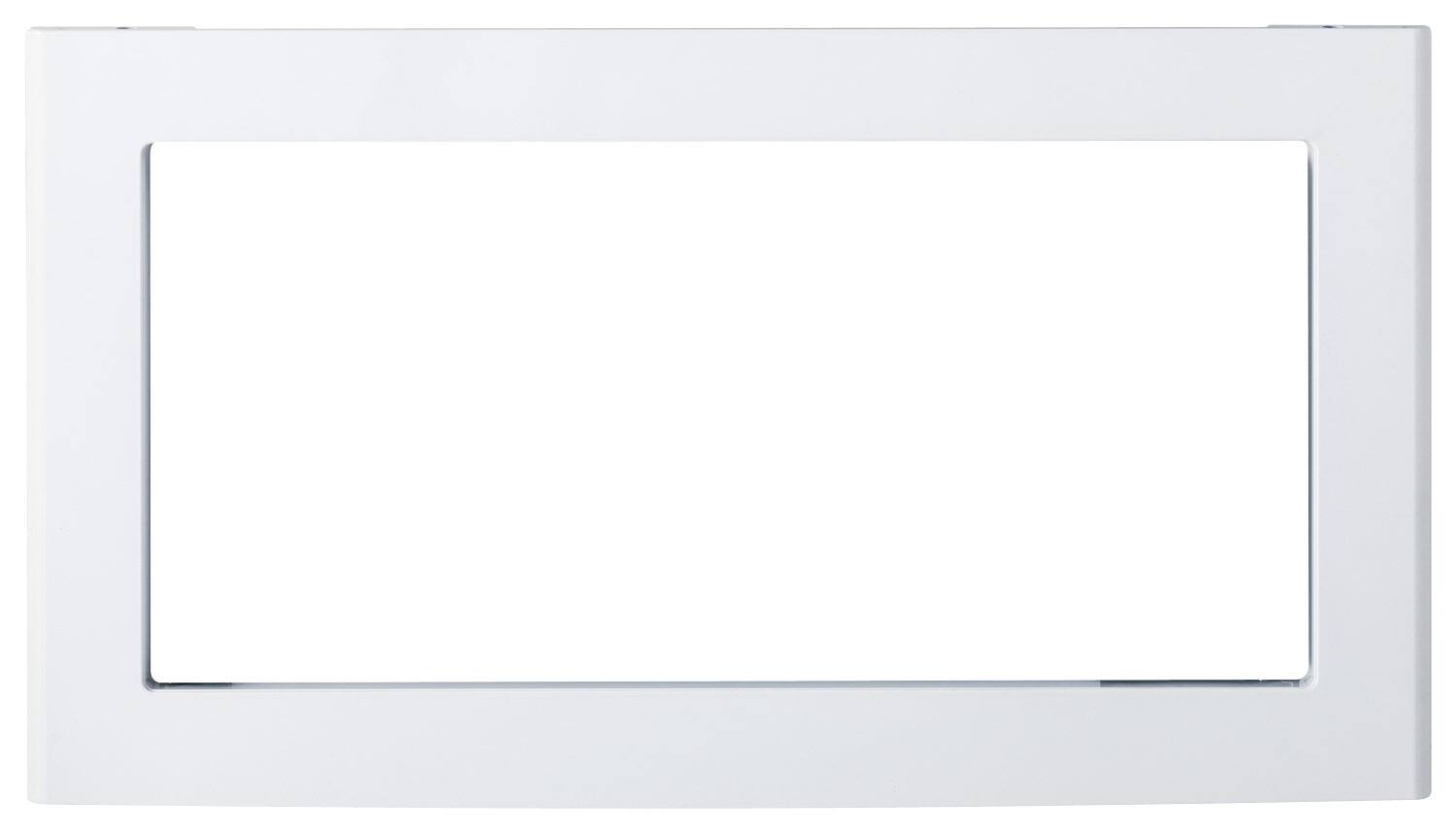 Front. GE - 27" Built-In Trim Kit for Select GE Microwaves - White.