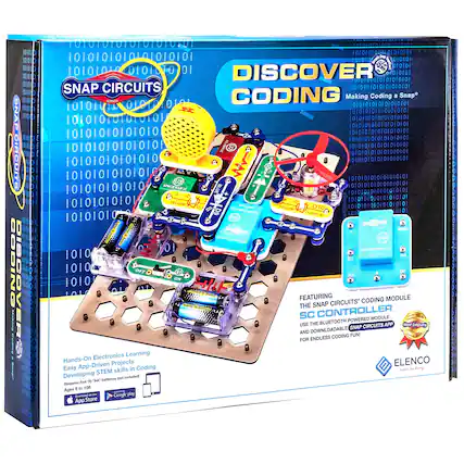 DISCOVER SNAP CIRCUITS CODING - Making Coding Snap!
The Snap Circuits Coding Kit includes a coding module and a SC controller module, which allows users to learn coding and electronics hands-on. The kit is designed for ages 8 and up and is an excellent way to develop STEM skills. The kit comes with a downloadable Snap Circuits app that provides step-by-step instructions and guidance for building various projects. The app also includes a coding module that teaches coding in a fun and engaging way. The kit is perfect for beginners and experienced users alike, providing endless opportunities for learning and creativity.