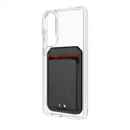 SaharaCase - Venture Series Wallet Case for Samsung Galaxy S25 Edge - Clear/Scorpion Black