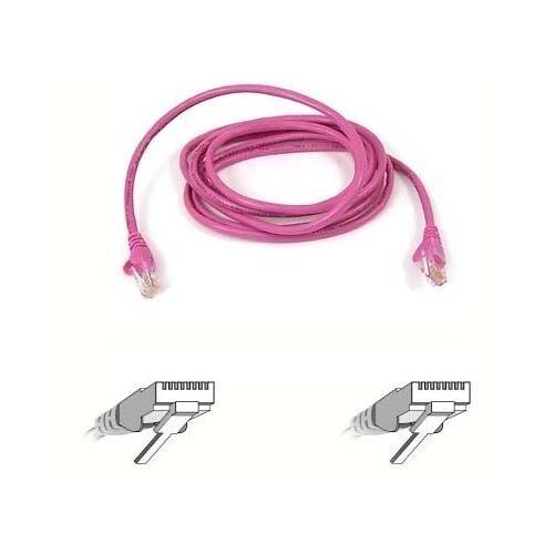 Front Standard. Belkin - Cat.5E UTP Patch Cable - Pink.