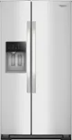 Whirlpool - 36 Cu. Ft. Side-by-Side Counter-Depth Refrigerator with In-Door Ice & Water - Stainles Steel - Front_Zoom