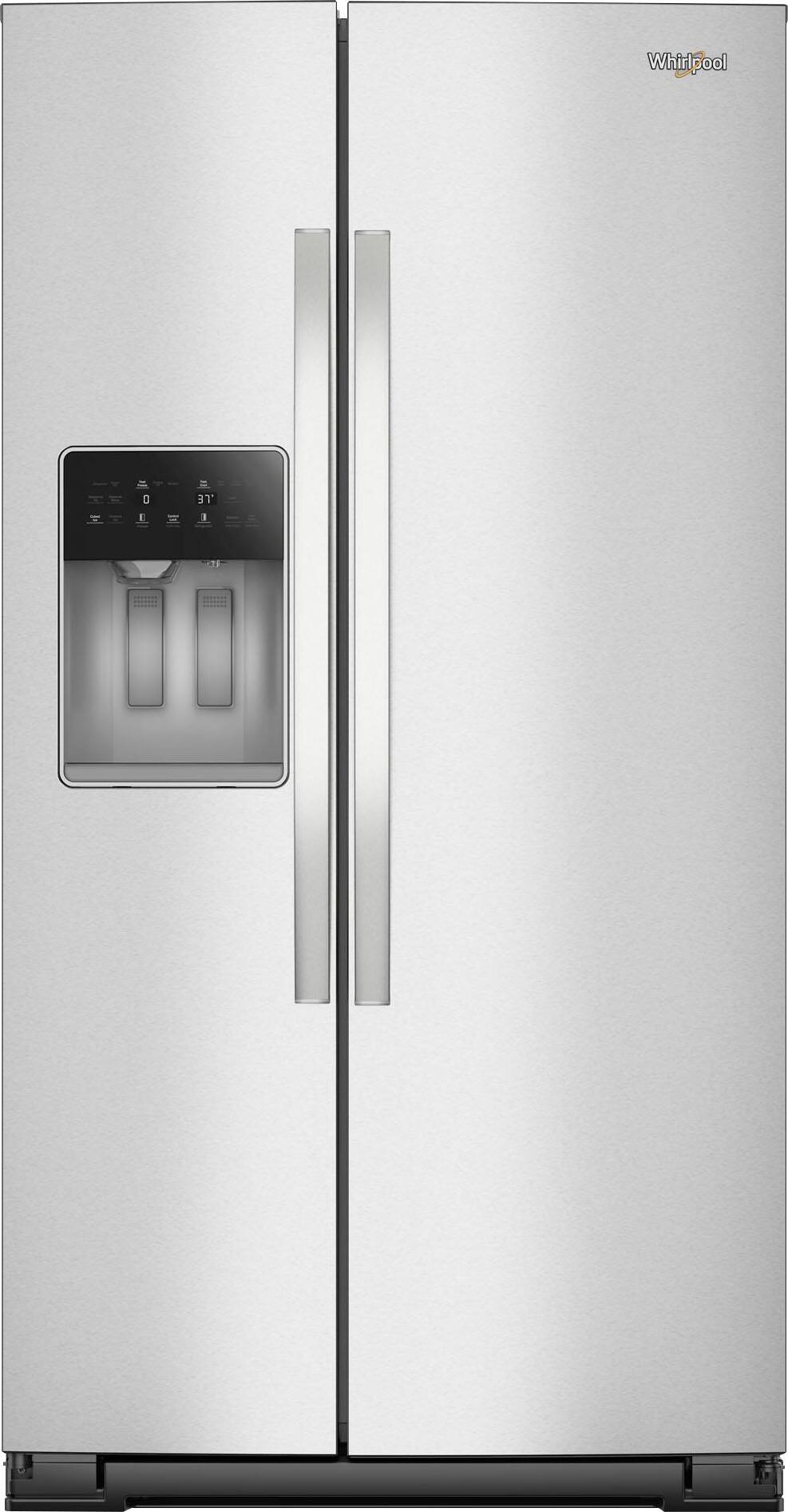 Whirlpool - 36 Cu. Ft. Side-by-Side Counter-Depth Refrigerator with In-Door Ice & Water - Stainless Steel