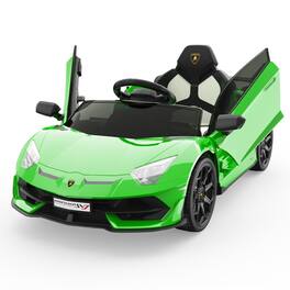 GARVEE - Remote Control Ride on Cars for Kids, 12V Electric Cars for Kids Ages 4-8, Licensed Lamborghini - Green