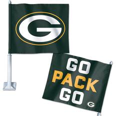 Front. WinCraft - Green Bay Packers Double-Sided Slogan Car Flag - Multicolor.