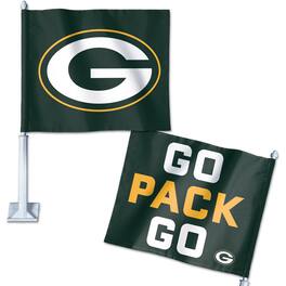 WinCraft - Green Bay Packers Double-Sided Slogan Car Flag - Multicolor