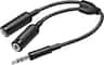 Insignia™ - 3.5mm Stereo Splitter Cable - Black