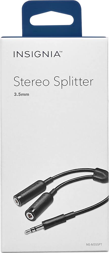 Alt View 1. Insignia™ - 3.5mm Stereo Splitter Cable - Black.