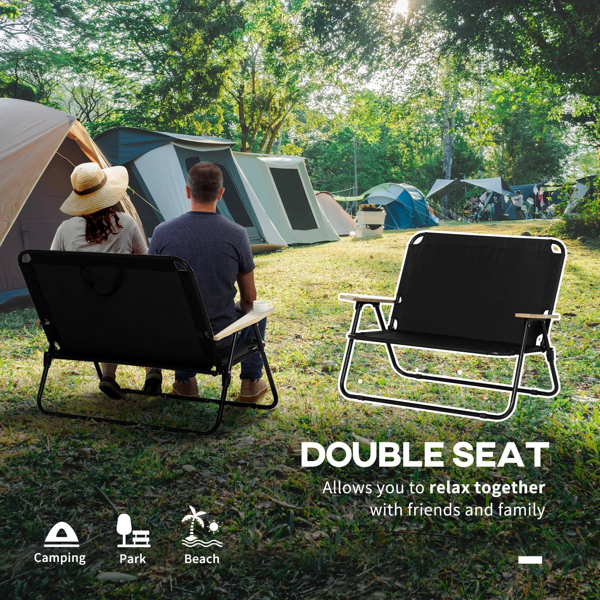 Camping, Park, Beach, DOUBLE SEAT, Allows you to relax together with friends and family