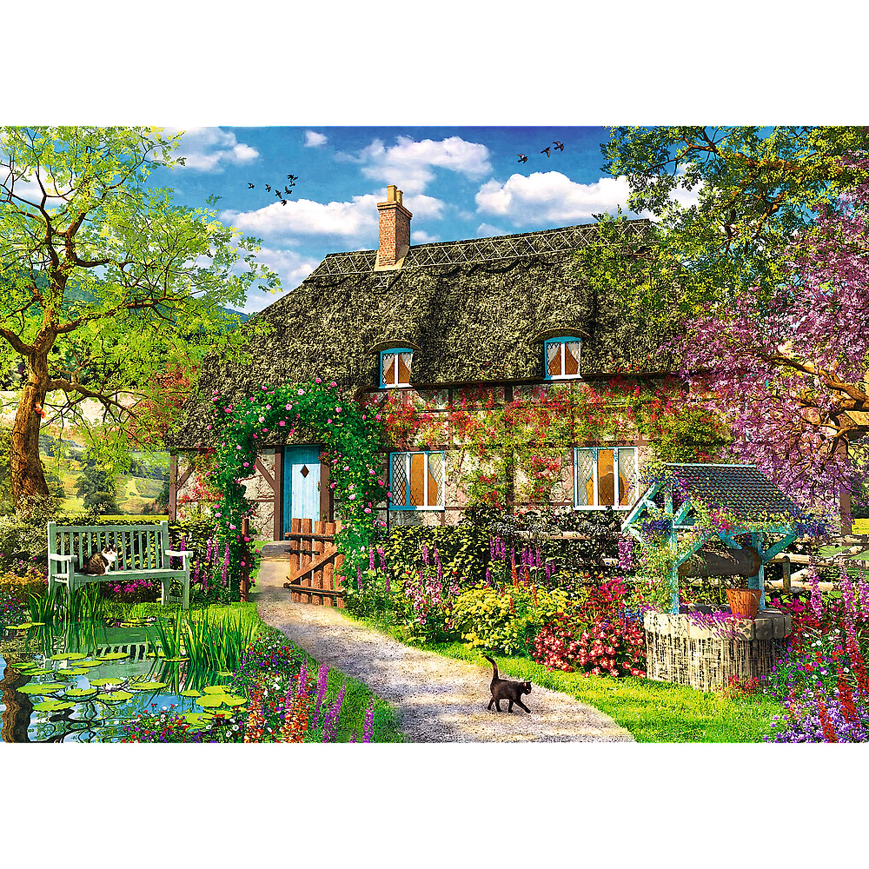 Alt View 1. Trefl - Trefl Red 2000 Piece Puzzle - Country Cottage.
