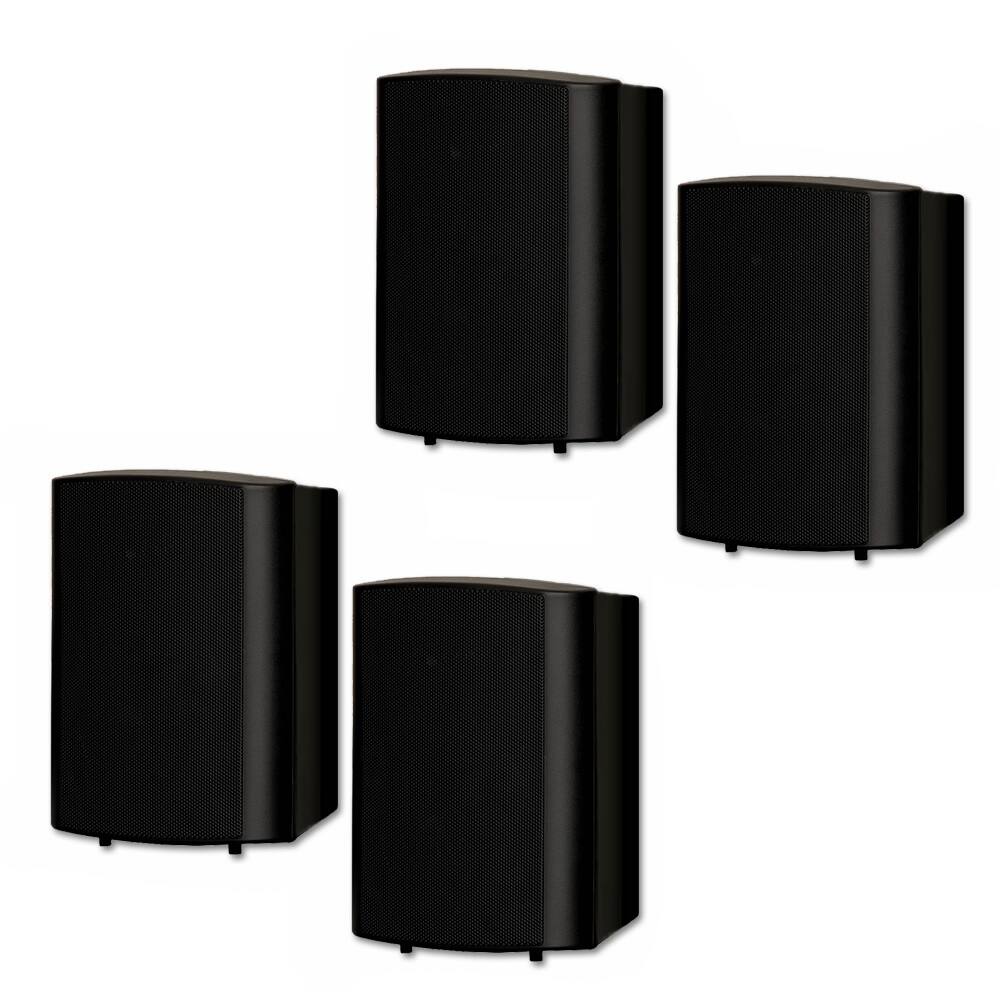 Front. Theater Solutions by Goldwood - TS425ODB Indoor or Outdoor Speakers Weatherproof Mountable 2 Pair Pack - Black.
