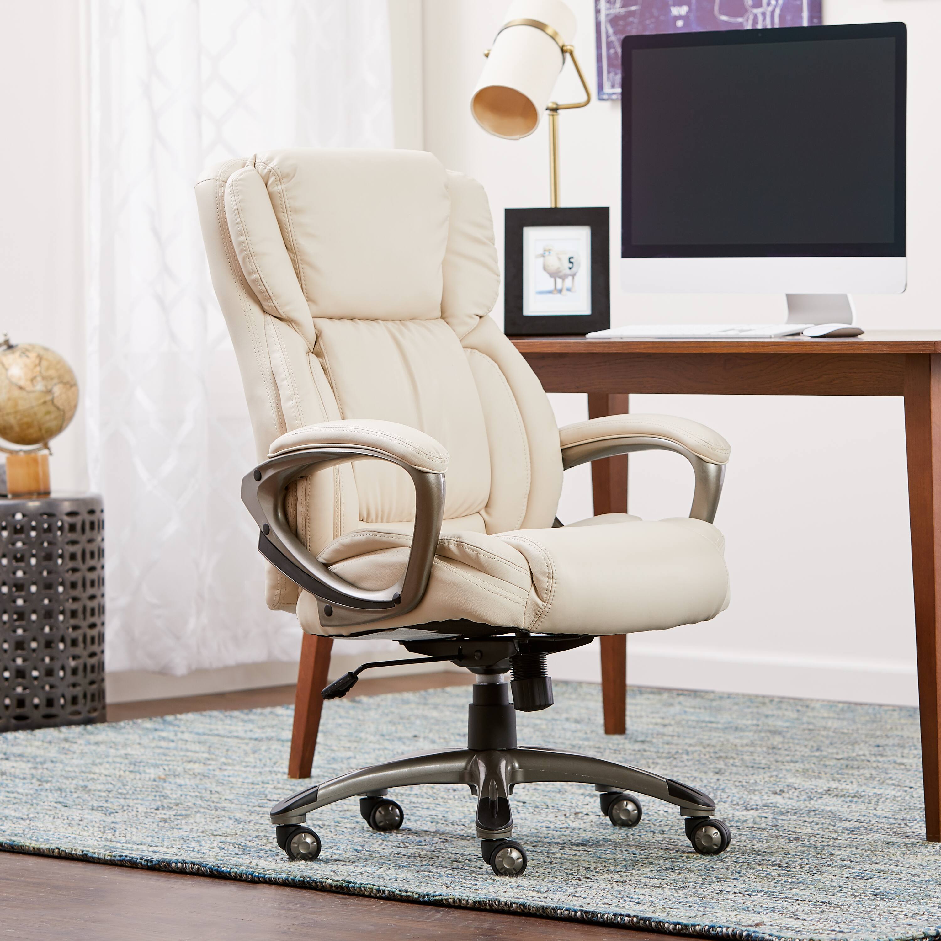 Alt View 17. Serta - Garret Executive Office Chair - Ivory White.