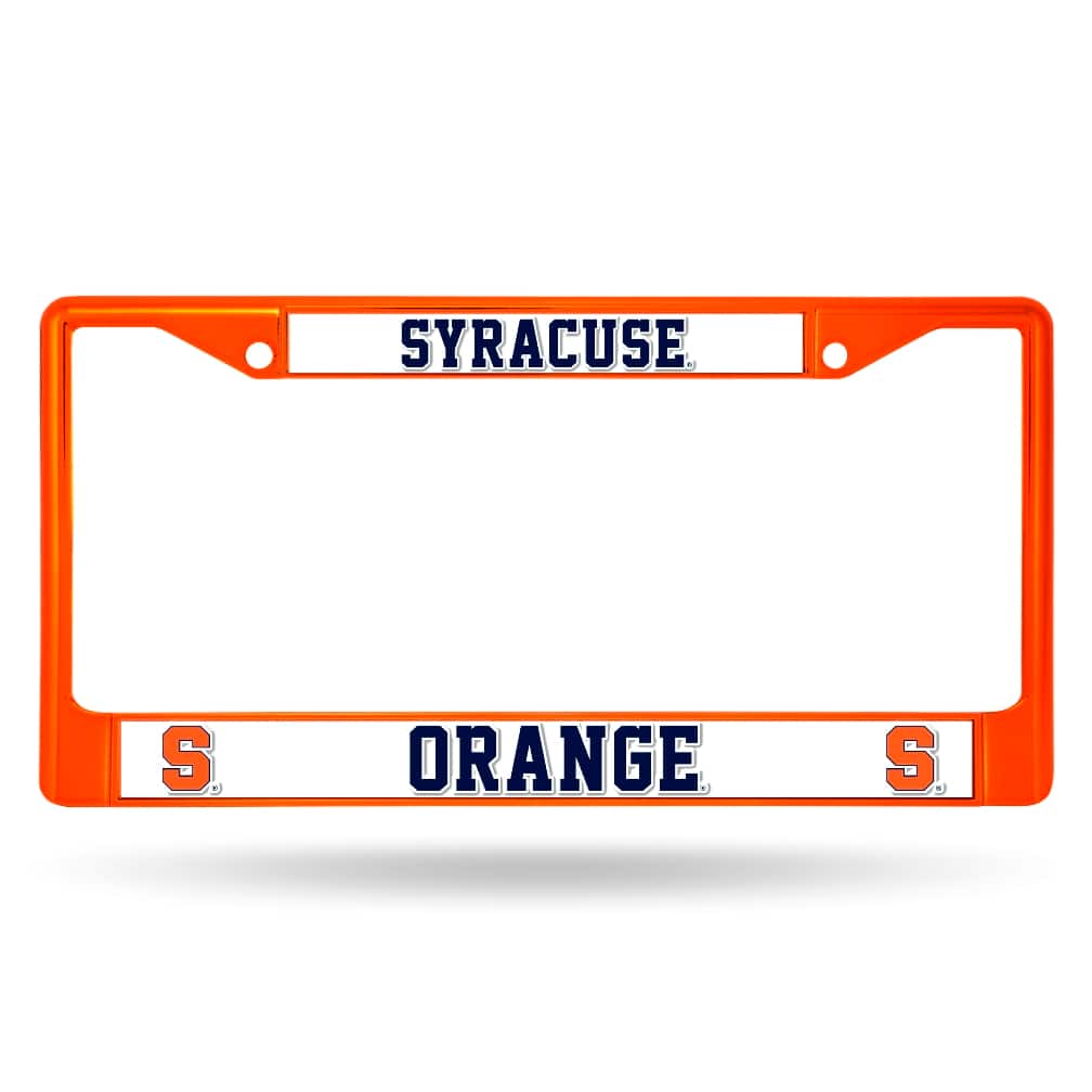 Rico Industries - Syracuse Orange Chrome Metal (Orange Painted) License Plate Frame - Multi