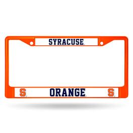 Rico Industries - Syracuse University Orange Painted Chrome Metal License Plate Frame - Multi