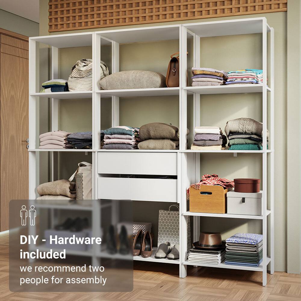 DIY - Hardware included  
we recommend two people for assembly