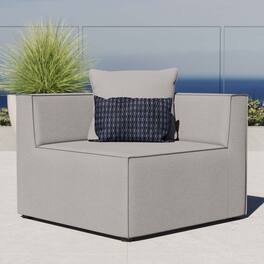 Saybrook Outdoor Patio Upholstered Sectional Sofa Corner Chair by Modway - Gray
