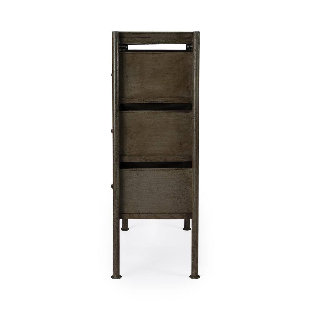 Back. Butler Specialty - Cameron Industrial Chic Drawer Chest - Bronze.