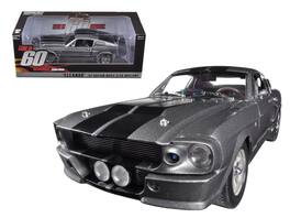 Greenlight - 1967 Ford Mustang Custom "Eleanor" Gray Metallic with Black Stripes "Gone in 60 Seconds" (2000) Movie 1/18 - Gray Metallic and Black