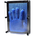 JuzToys - 3D Pin Art Board Game Toy, Classic Pin Impression Desk Toys Sculpture for Children Adults, Dark - Blue